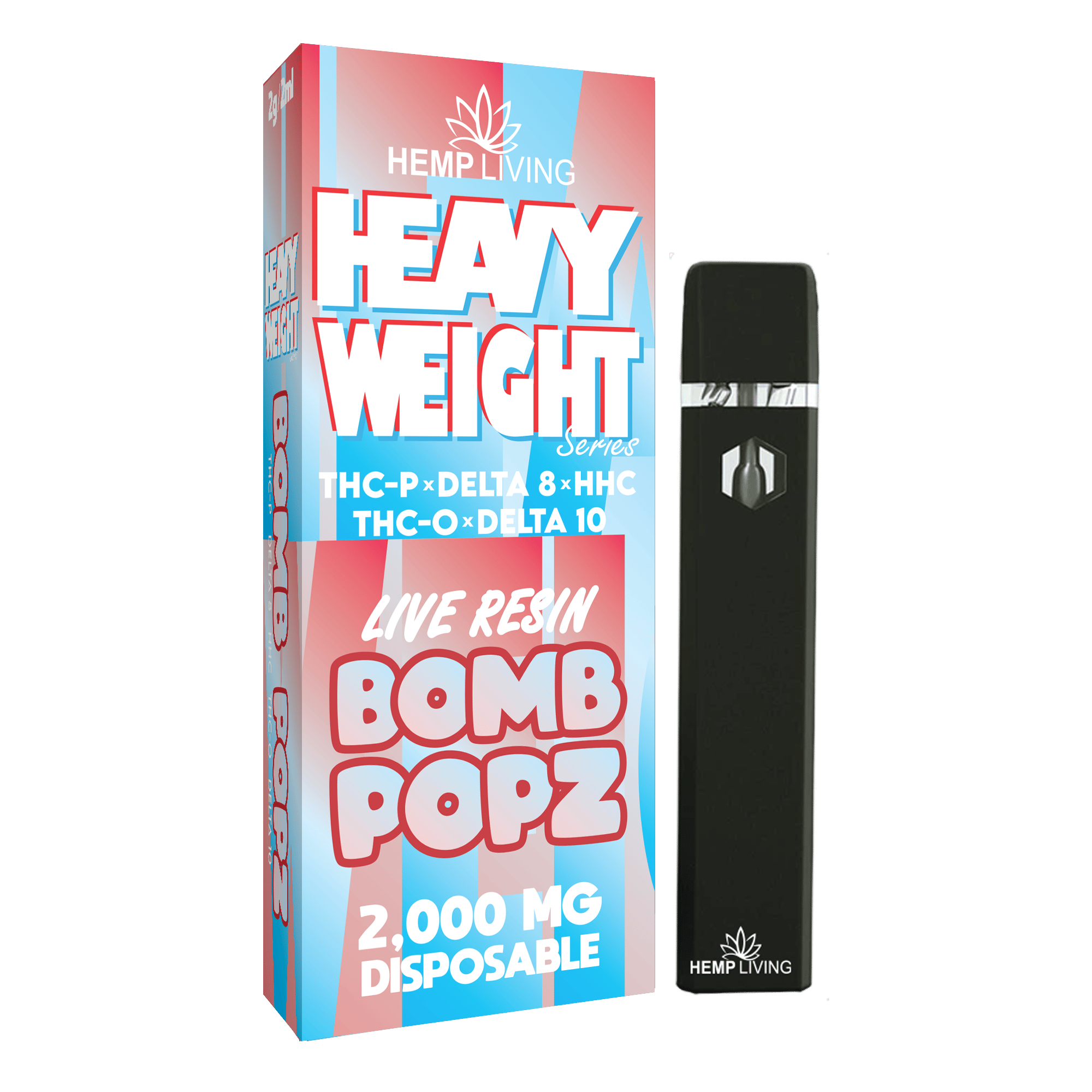 Hemp Living Heavy Weights Bomb Pop Disposable Blend | bee Hippy Hemp